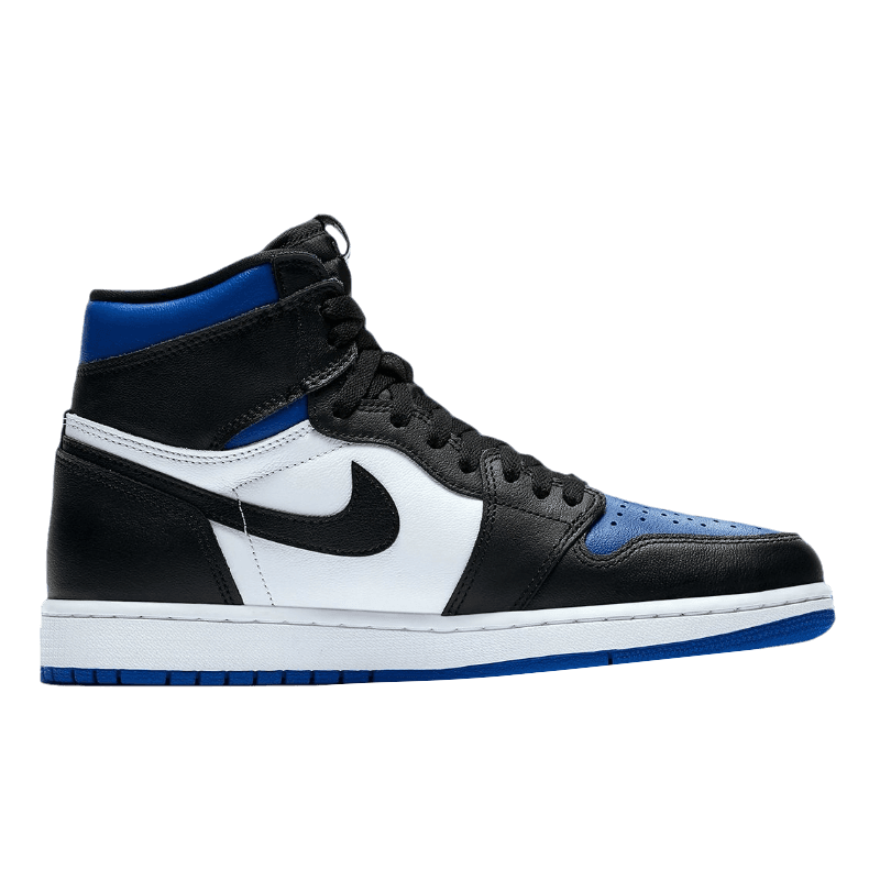 Tênis Air Jordan 1 High "White Royal Toe" Preto / Azul
