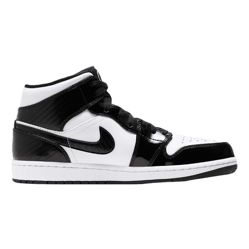 Tênis Air Jordan 1 Mid "Carbon Fiber" Preto / Branco