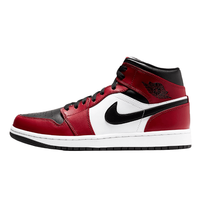 Tênis Air Jordan 1 Mid "Chicago Black Toe" Feminino Vermelho