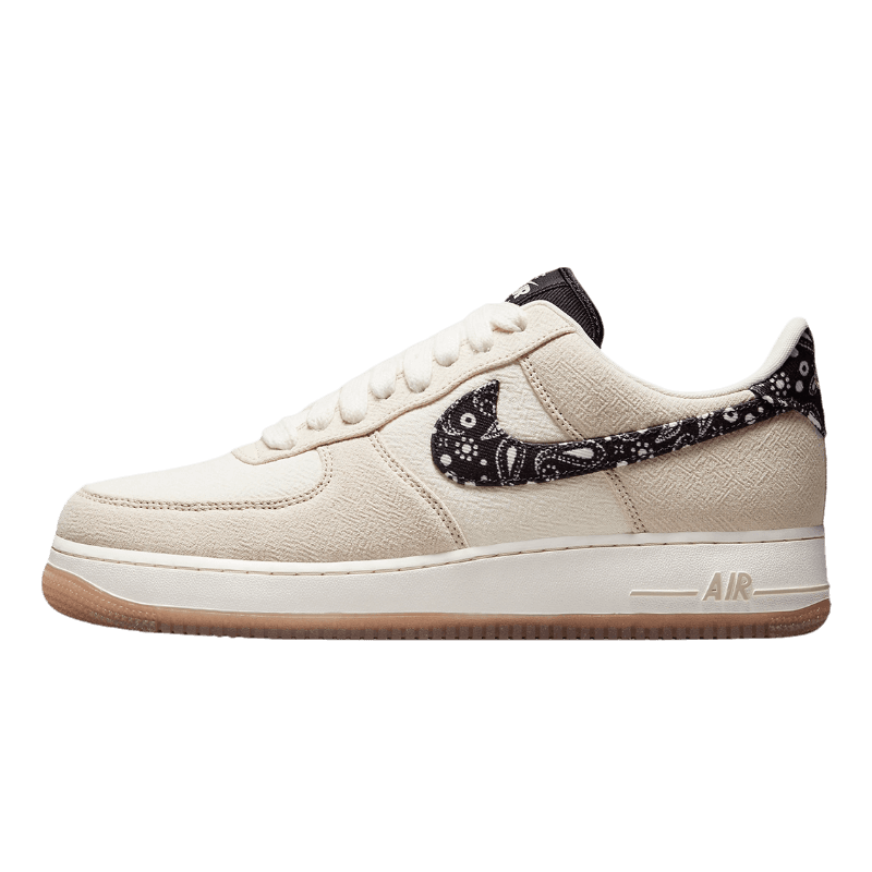 Tênis Air Force 1 "Paisley Swoosh" Preto / Bege