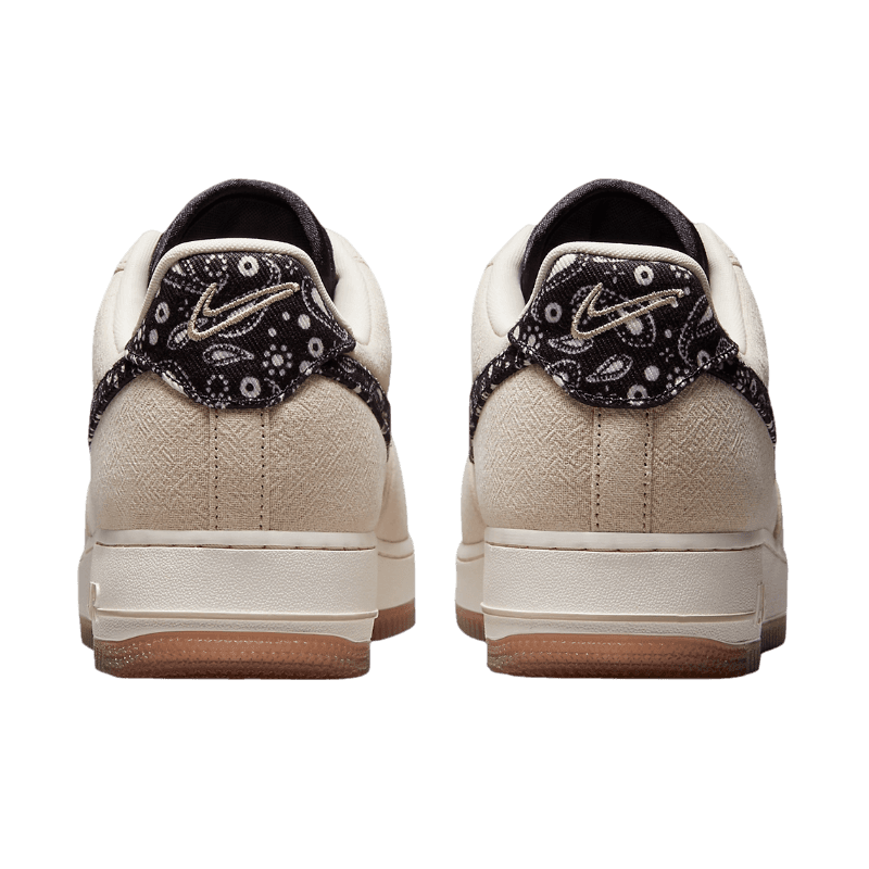 Tênis Air Force 1 "Paisley Swoosh" Preto / Bege
