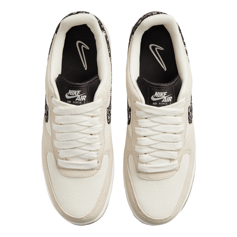 Tênis Air Force 1 "Paisley Swoosh" Preto / Bege