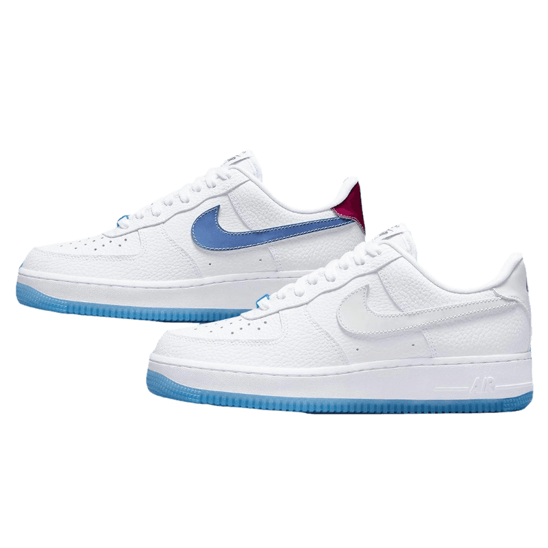 Tênis Air Force 1 "UV Reactive Swoosh" Branco / Azul
