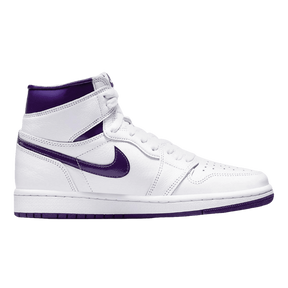 Tênis Air Jordan 1 High "Court Purple (W)" Feminino Branco / Roxo