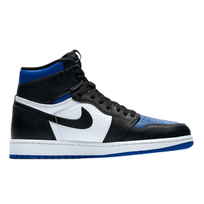 Tênis Air Jordan 1 High "White Royal Toe" Preto / Azul