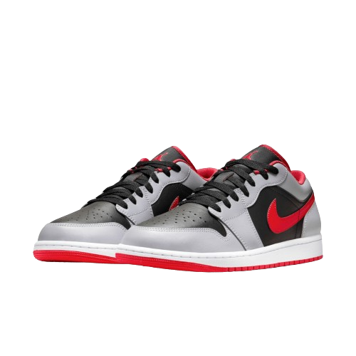 Tênis Air Jordan 1 Low "Black Light Smoke Grey Gym Red" Cinza / Vermelho
