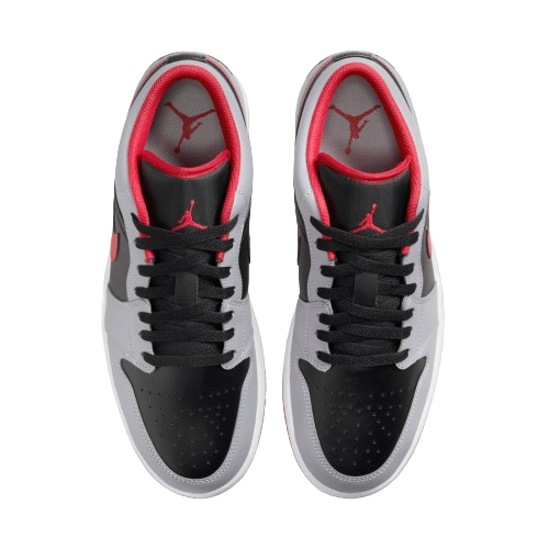 Tênis Air Jordan 1 Low "Black Light Smoke Grey Gym Red" Cinza / Vermelho