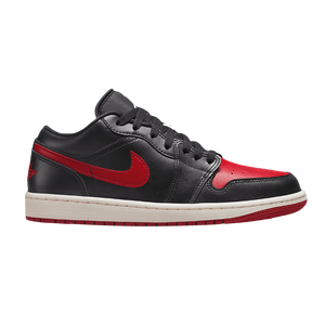 Tênis Air Jordan 1 Low "Bred Sail" Preto / Vermelho