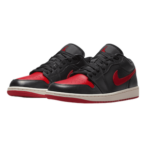 Tênis Air Jordan 1 Low "Bred Sail" Preto / Vermelho