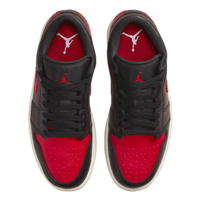 Tênis Air Jordan 1 Low "Bred Sail" Preto / Vermelho