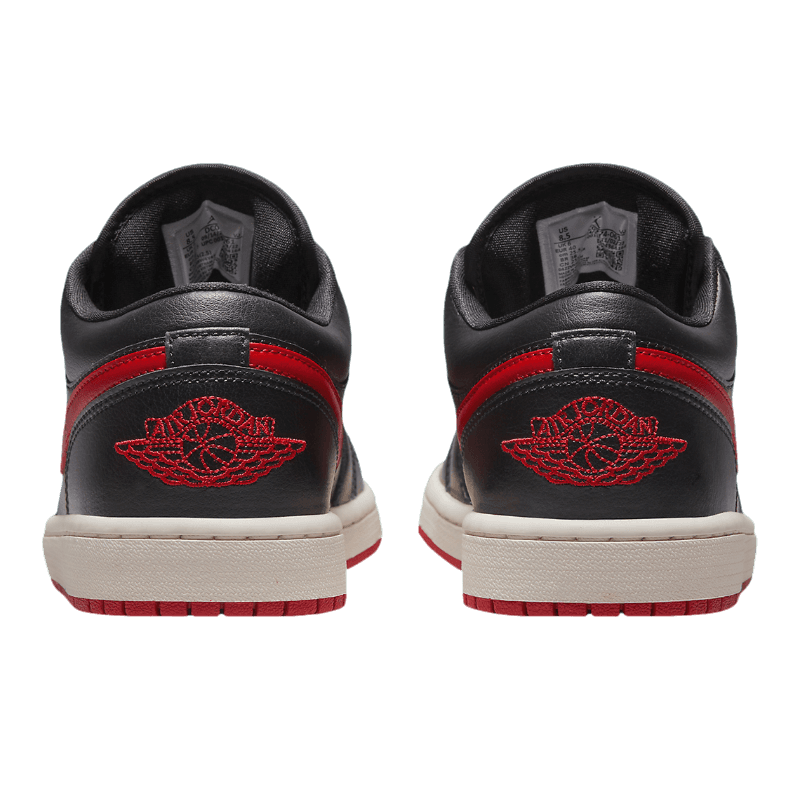 Tênis Air Jordan 1 Low "Bred Sail" Preto / Vermelho