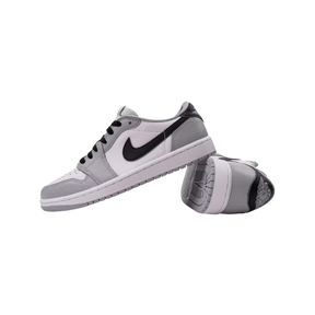 Tênis Air Jordan 1 Low "OG Barons Wolf Grey and White" Cinza
