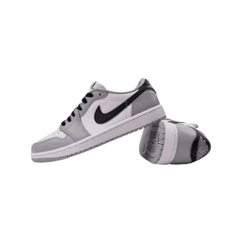 Tênis Air Jordan 1 Low "OG Barons Wolf Grey and White" Cinza
