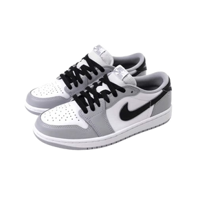Tênis Air Jordan 1 Low "OG Barons Wolf Grey and White" Cinza