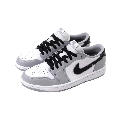 Tênis Air Jordan 1 Low "OG Barons Wolf Grey and White" Cinza