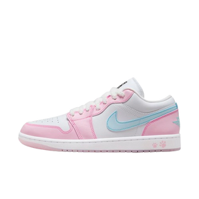Tênis Air Jordan 1 Low "Paw Print" Rosa / Azul