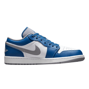 Tênis Air Jordan 1 Low "True Blue" Azul / Cinza
