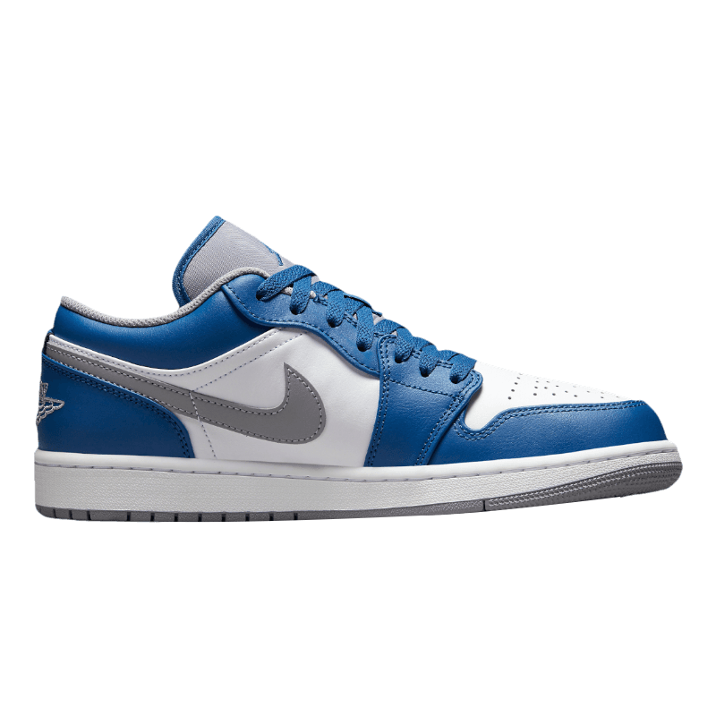 Tênis Air Jordan 1 Low "True Blue" Azul / Cinza