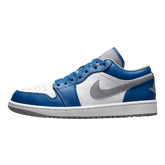 Tênis Air Jordan 1 Low "True Blue" Azul / Cinza
