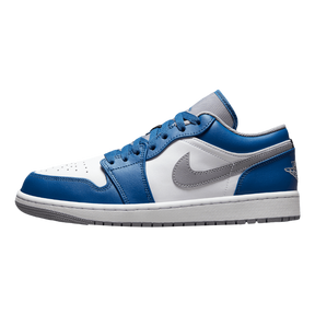 Tênis Air Jordan 1 Low "True Blue" Azul / Cinza