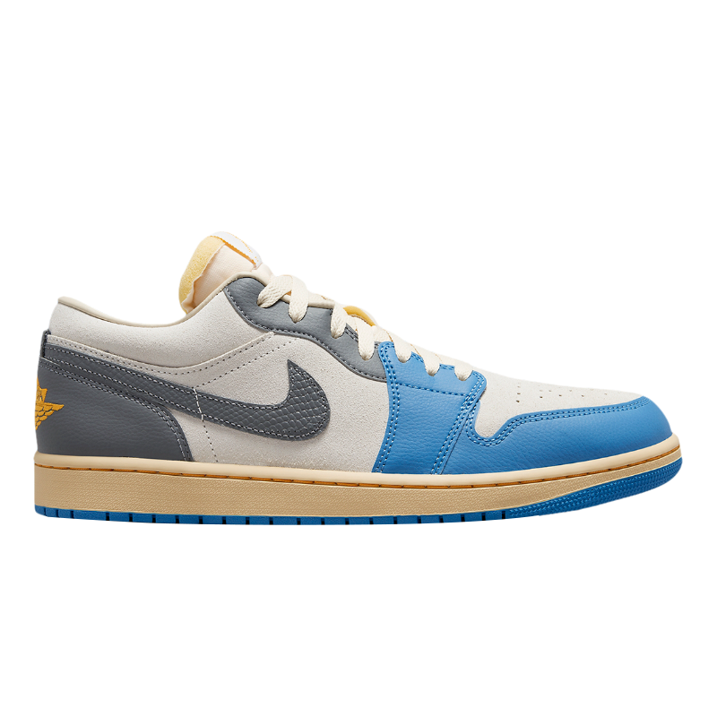 Tênis Air Jordan 1 Low "Vintage UNC Grey" Masculino Azul / Cinza