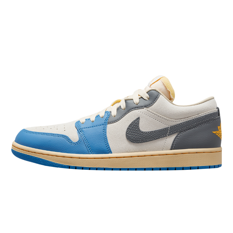 Tênis Air Jordan 1 Low "Vintage UNC Grey" Masculino Azul / Cinza