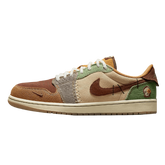 Tênis Air Jordan 1 Low "Voodoo Flax and Oil Green" Masculino