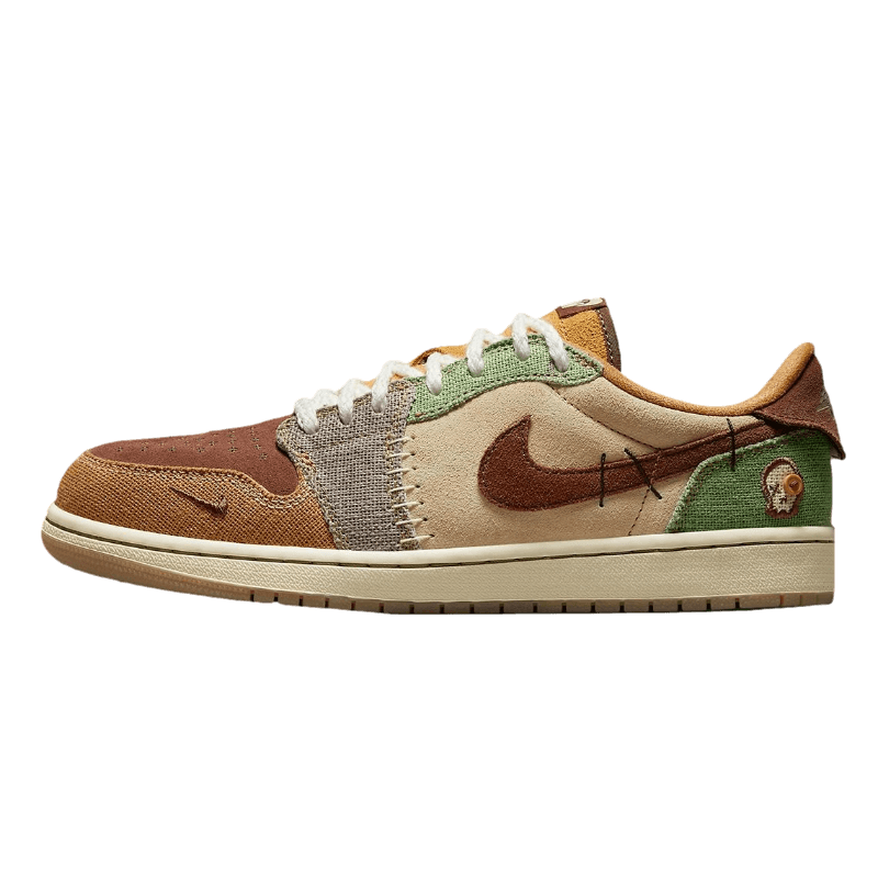 Tênis Air Jordan 1 Low "Voodoo Flax and Oil Green" Masculino