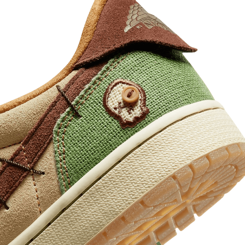 Tênis Air Jordan 1 Low "Voodoo Flax and Oil Green" Masculino