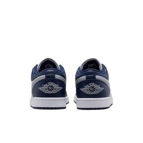 Tênis Air Jordan 1 Low "White Midnight Navy Wolf Grey" Masculino Azul