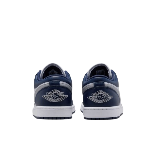 Tênis Air Jordan 1 Low "White Midnight Navy Wolf Grey" Masculino Azul