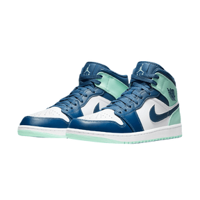 Tênis Air Jordan 1 Mid "Blue Mint" Feminino Azul / Verde