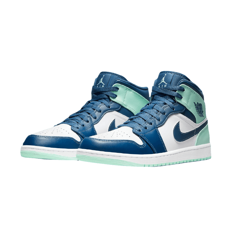 Tênis Air Jordan 1 Mid "Blue Mint" Feminino Azul / Verde