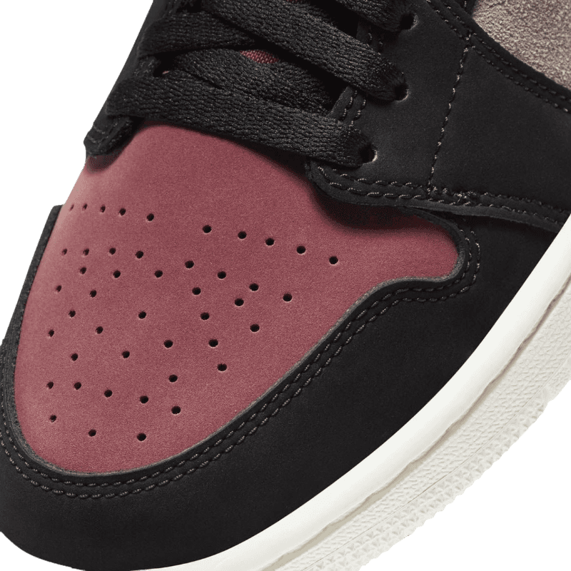 Tênis Air Jordan 1 Mid "Canyon Rust" Feminino Rosa / Preto