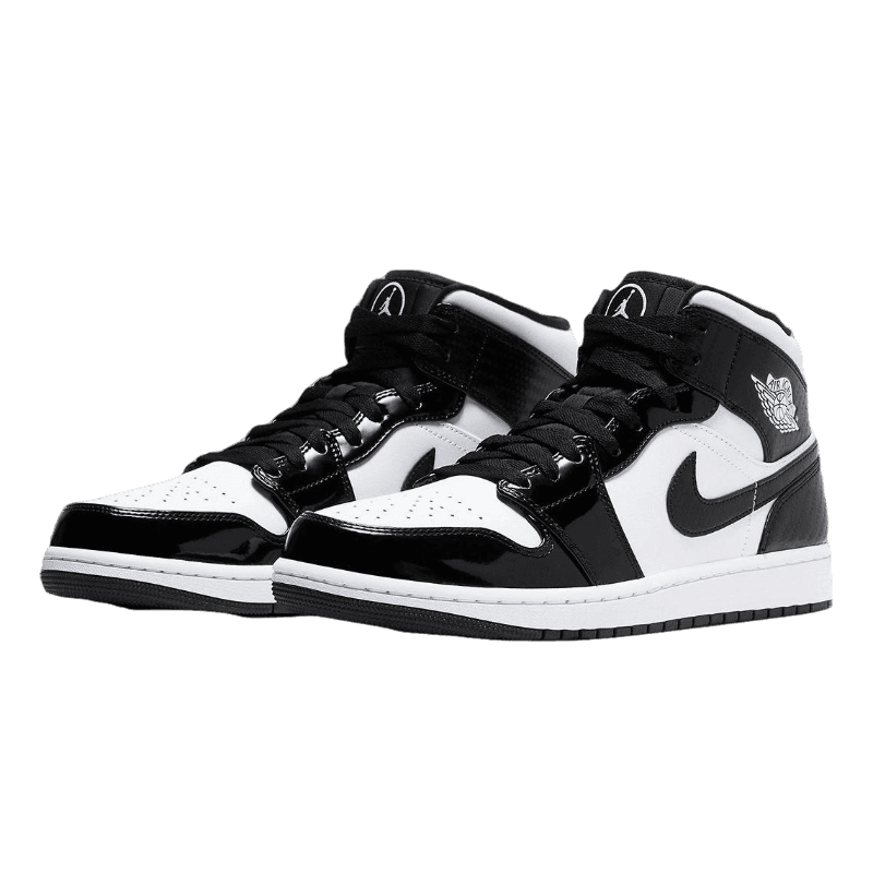 Tênis Air Jordan 1 Mid "Carbon Fiber" Preto / Branco