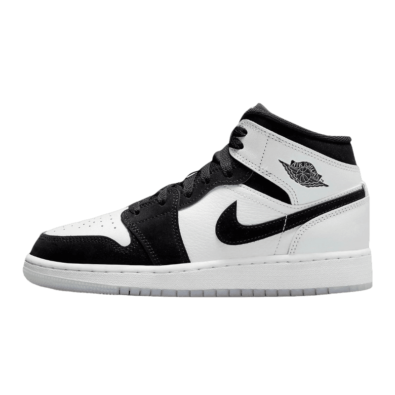 Tênis Air Jordan 1 Mid "Diamond" Branco / Preto