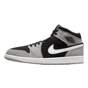 Tênis Air Jordan 1 Mid "Elephant Print" Masculino Cinza / Preto