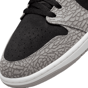 Tênis Air Jordan 1 Mid "Elephant Print" Masculino Cinza / Preto