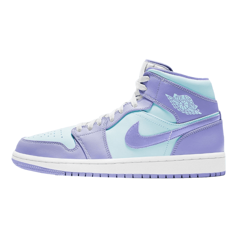 Tênis Air Jordan 1 Mid "Purple Aqua" Masculino Azul / Roxo