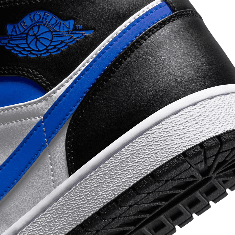 Tênis Air Jordan 1 Mid "Racer Blue" Masculino Preto / Azul