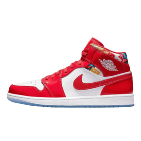 Tênis Air Jordan 1 Mid "Red Patent" Masculino Vermelho