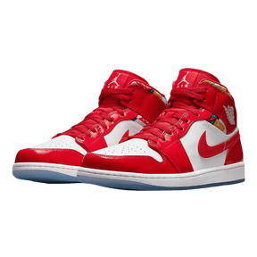 Tênis Air Jordan 1 Mid "Red Patent" Masculino Vermelho