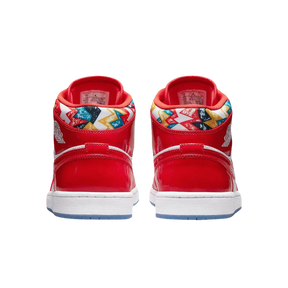 Tênis Air Jordan 1 Mid "Red Patent" Masculino Vermelho