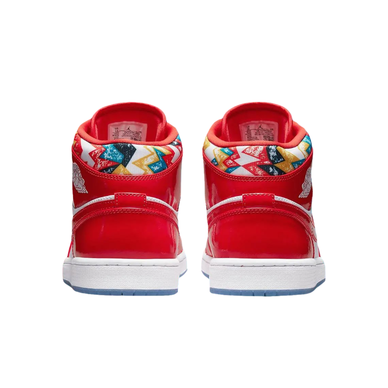 Tênis Air Jordan 1 Mid "Red Patent" Masculino Vermelho
