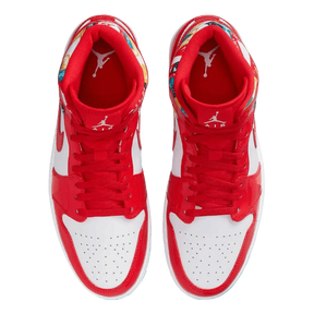 Tênis Air Jordan 1 Mid "Red Patent" Masculino Vermelho
