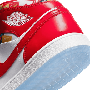 Tênis Air Jordan 1 Mid "Red Patent" Masculino Vermelho