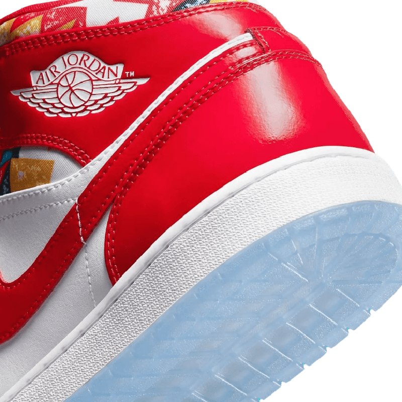 Tênis Air Jordan 1 Mid "Red Patent" Masculino Vermelho