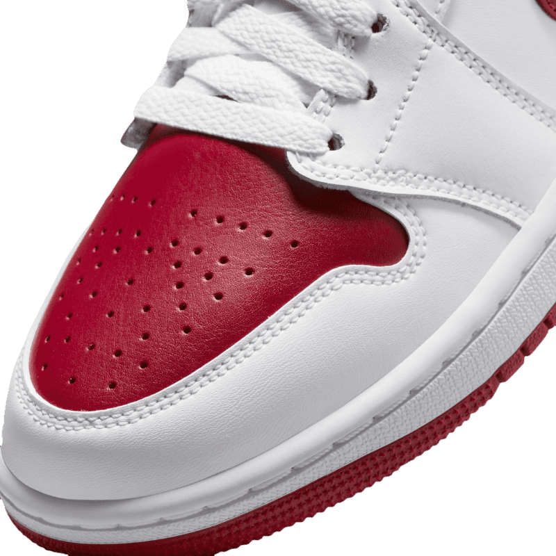 Tênis Air Jordan 1 Mid "Reverse Chicago" Masculino Branco / Vermelho