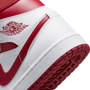 Tênis Air Jordan 1 Mid "Reverse Chicago" Masculino Branco / Vermelho