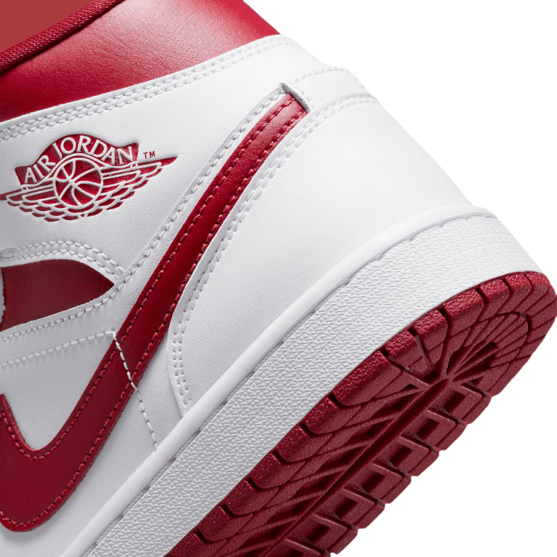 Tênis Air Jordan 1 Mid "Reverse Chicago" Masculino Branco / Vermelho